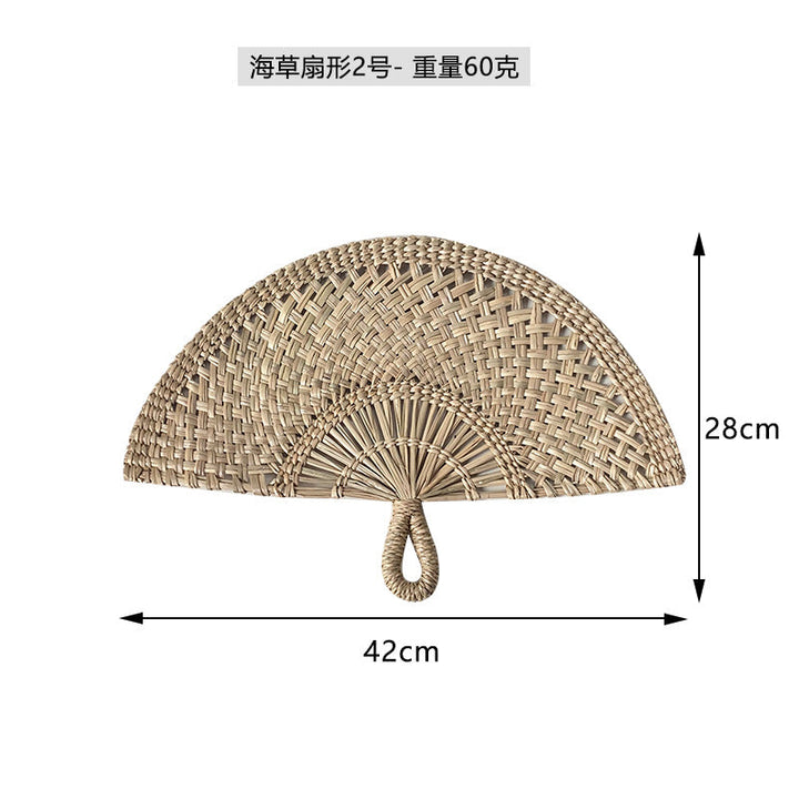 Ladies hand-woven fan made of natural material Kalsten