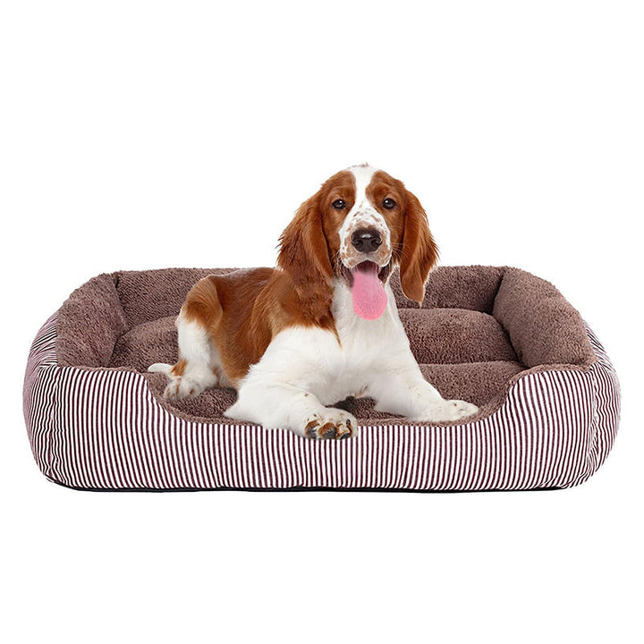 Orthopedic Soft Striped Dog Bed