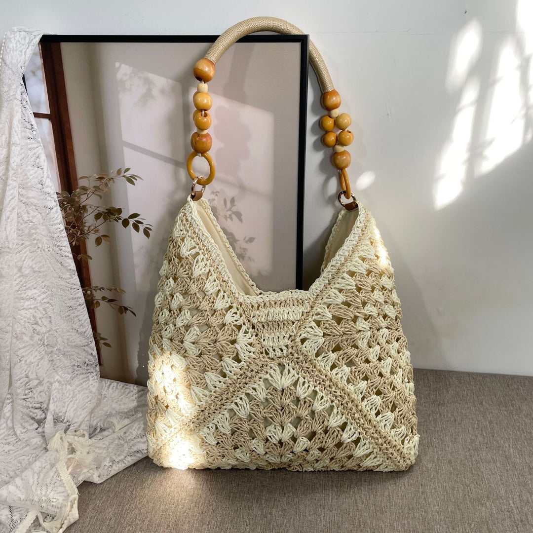 Hand-knotted Tote Bag in Boho Style Kalsten