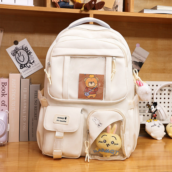 Cute Cartoon-Themed Multi-Pocket School Backpack