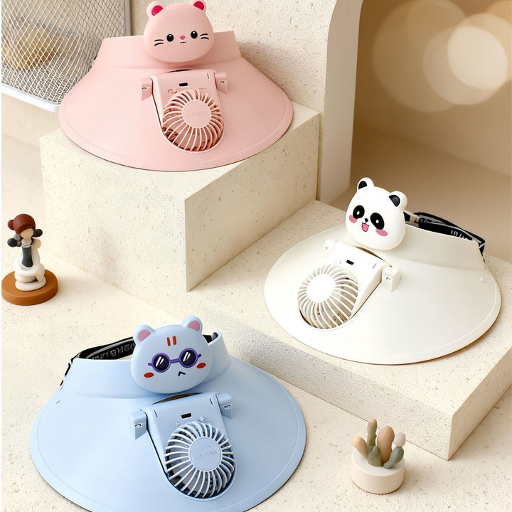 Ladies Portable Hand Fan with Cute Animal Design Kalsten