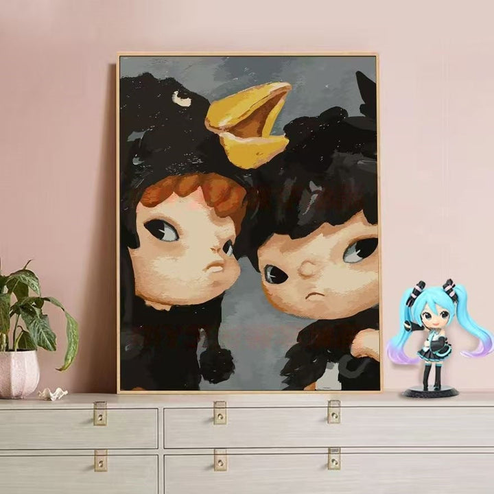 Playful Character Illustration Canvas Art Kalsten