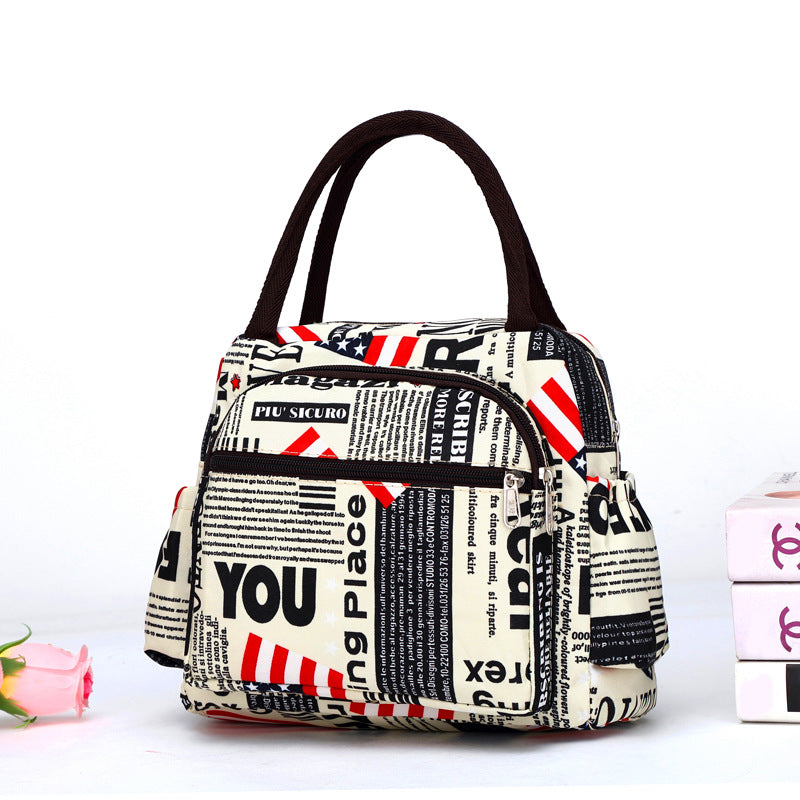Cat Pattern Insulated Lunch Tote Kalsten