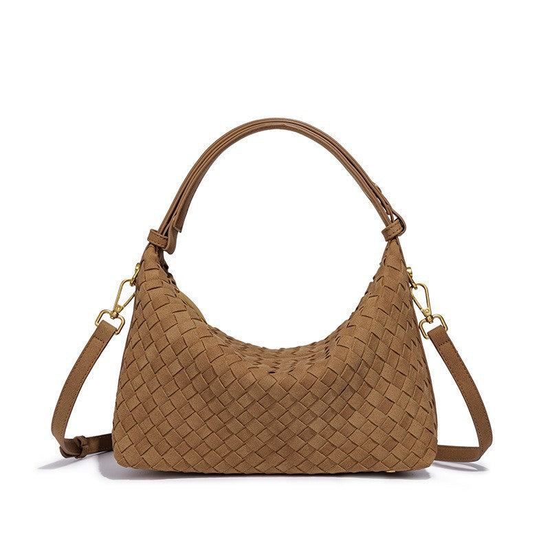 Woven Suede Hobo Bag Acalora