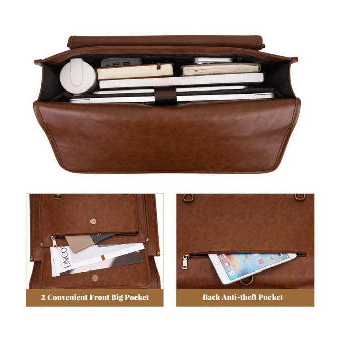 Elegant Laptop Briefcase with Multifunctional Compartments Kalsten
