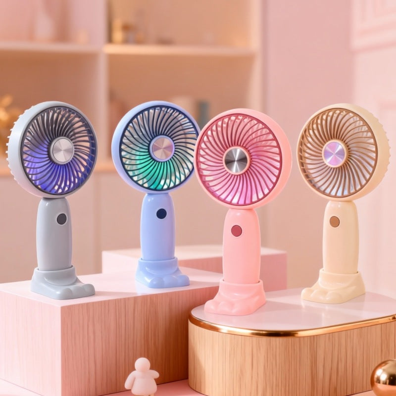Portable plastic fan with LED lighting Kalsten