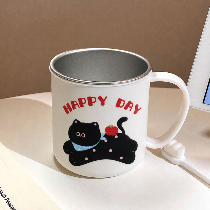 Ceramic mug with playful cat motif and cheerful inscription Kalsten