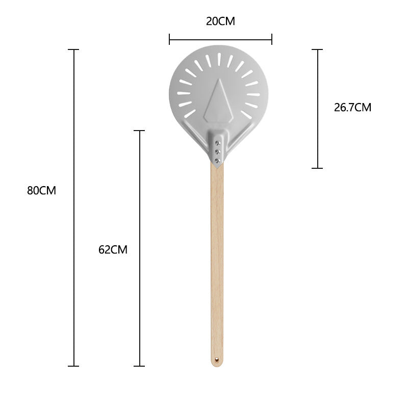 long-handled perforated pizza peel with wooden handle Kalsten
