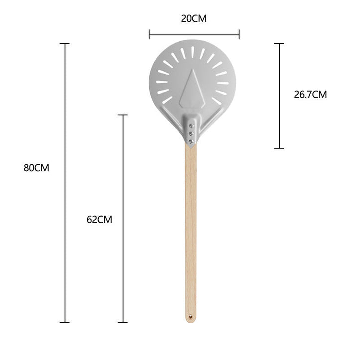 long-handled perforated pizza peel with wooden handle Kalsten