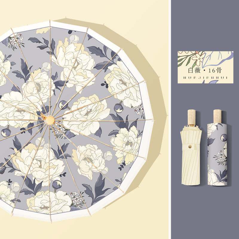 Ladies elegant designer umbrella with floral cut Kalsten