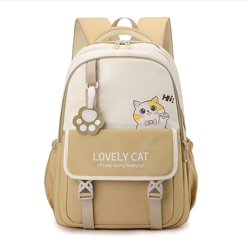 Cute Cat-Themed School Backpack