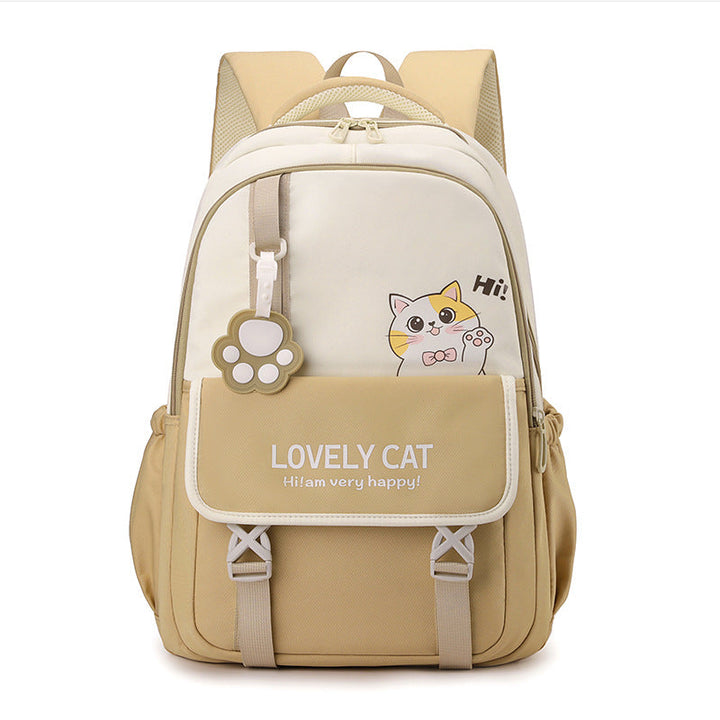 Cute Cat-Themed School Backpack