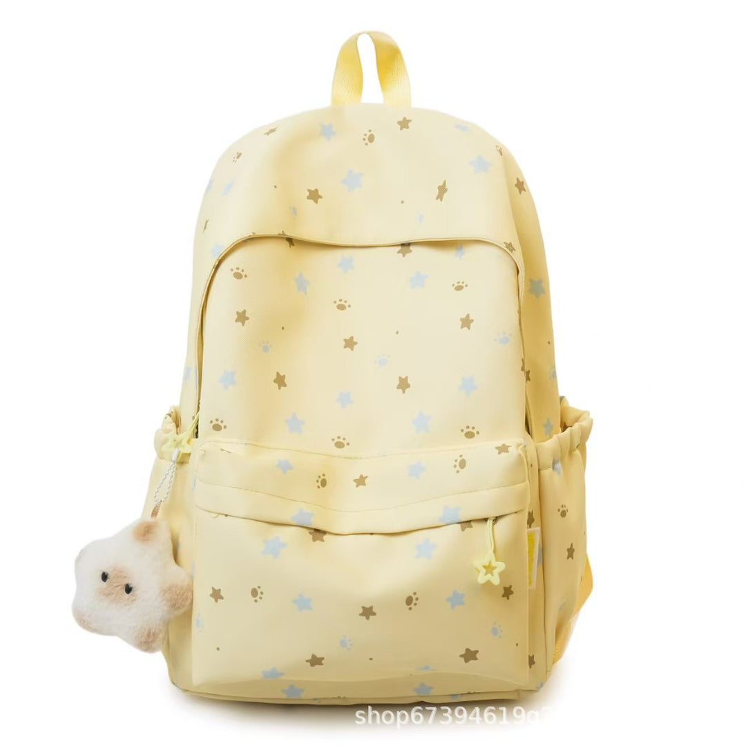 Star-Patterned Soft Fabric Backpack Kalsten