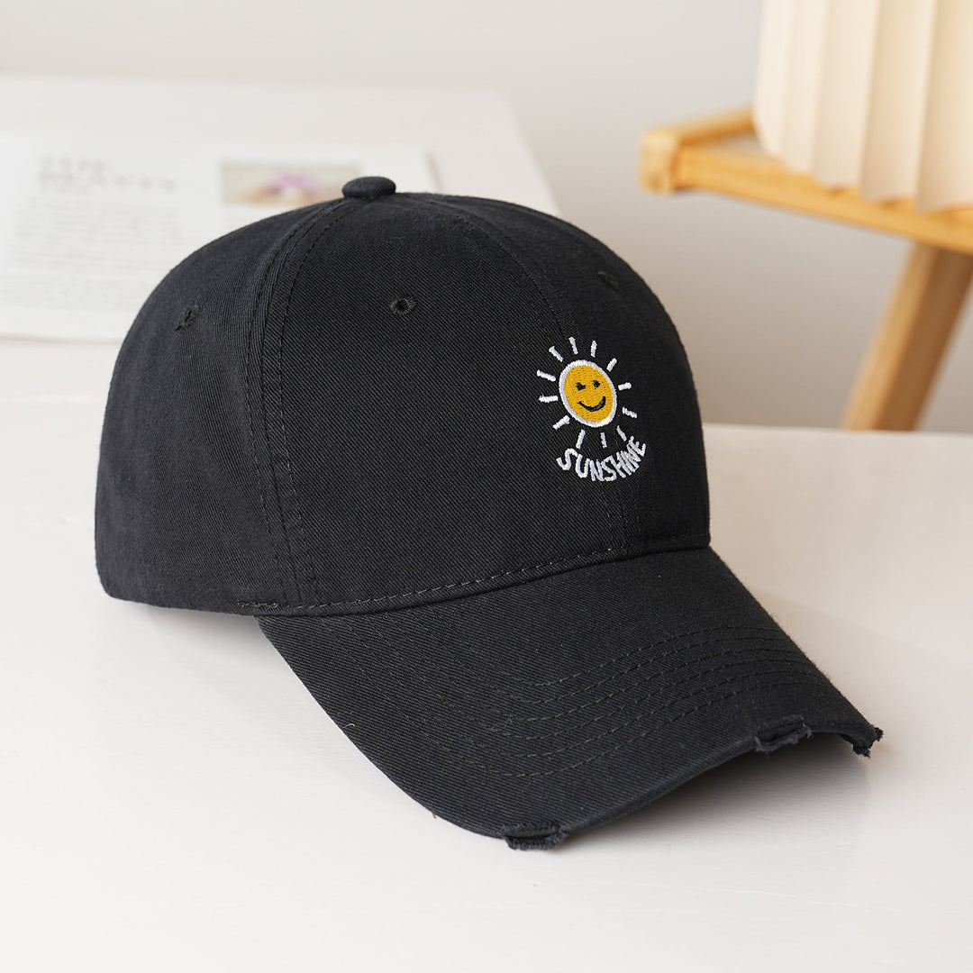 Women's sporty cotton cap with sun embroidery Kalsten