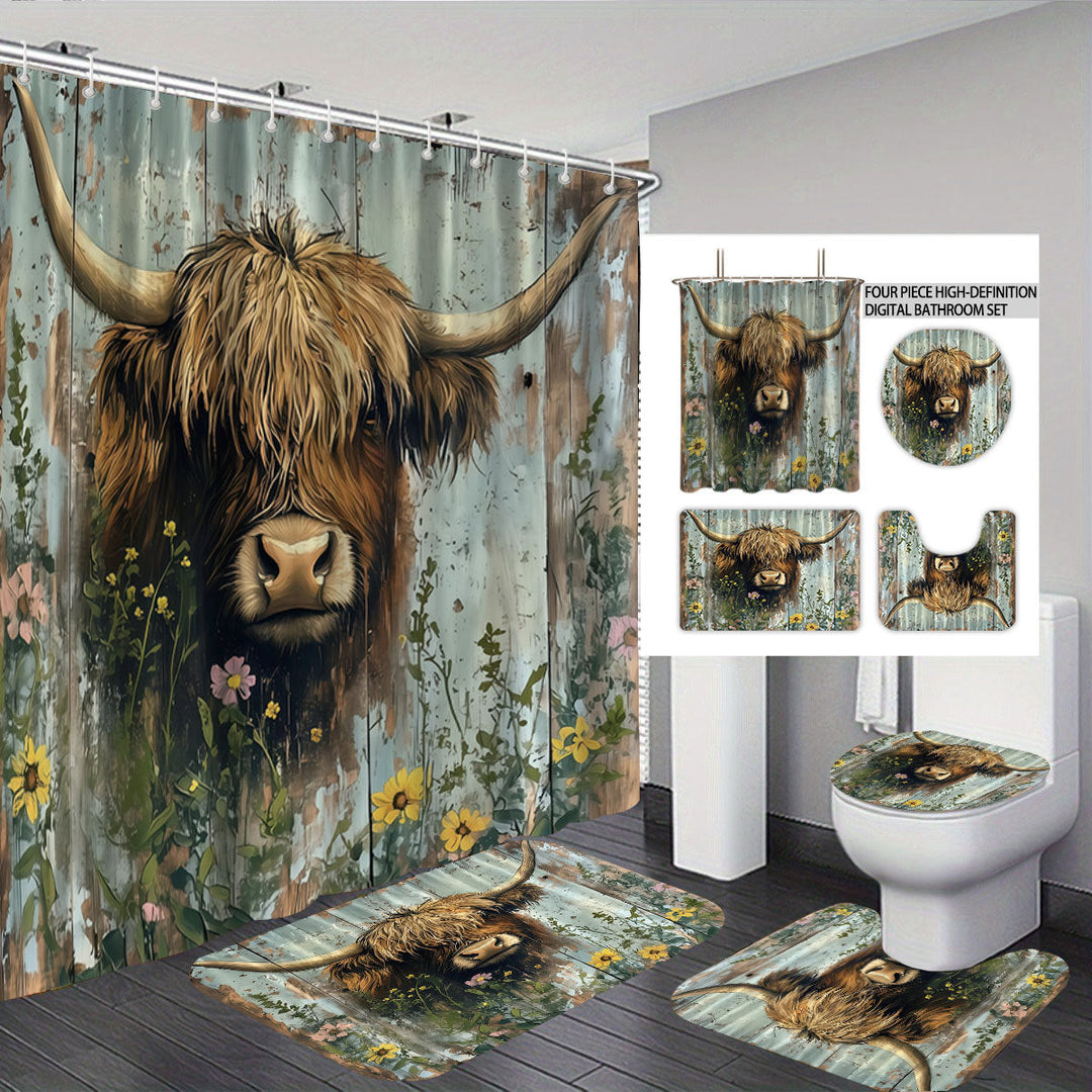 Cute Cow-Themed Digital Bathroom Set Kalsten