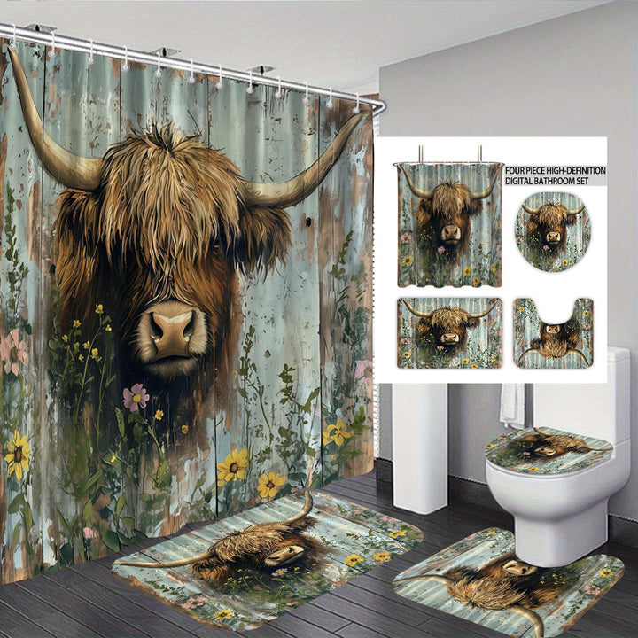 Cute Cow-Themed Digital Bathroom Set Kalsten