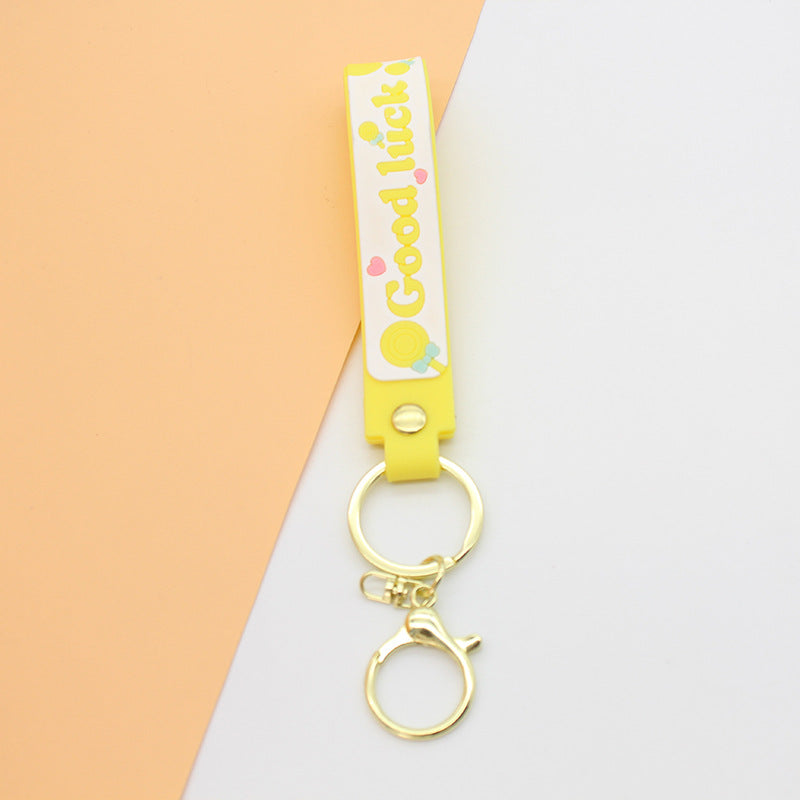Unisex keychain with motivating lucky saying Kalsten