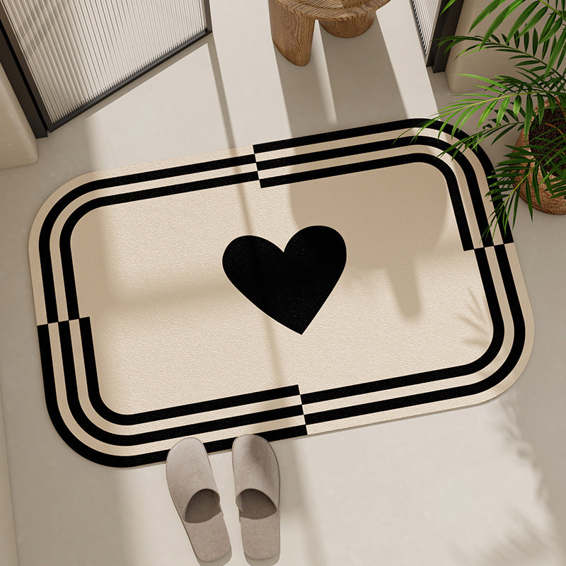 Decorative Heart-Themed Area Mat