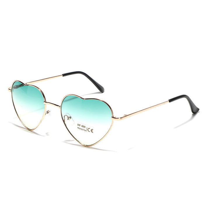 Women Heart-Shaped Sunglasses with UV Protection and Delicate Frame Kalsten