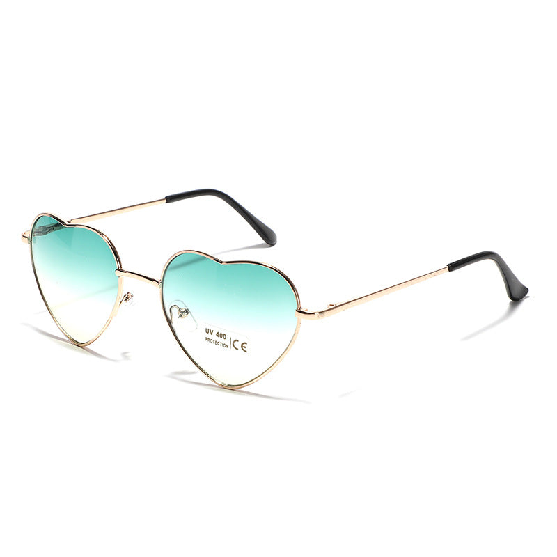 Women's Heart-shaped Sunglasses with UV Protection and Delicate Frame Brehn