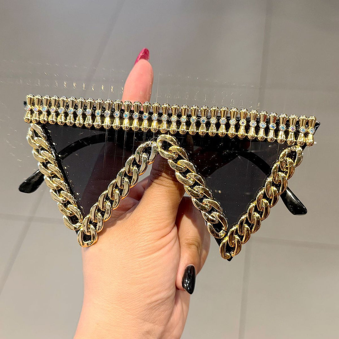 Women's trendy sunglasses with striking chain frame Kalsten