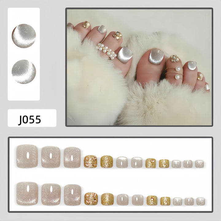 Artificial nails with elegant glitter effect Kalsten