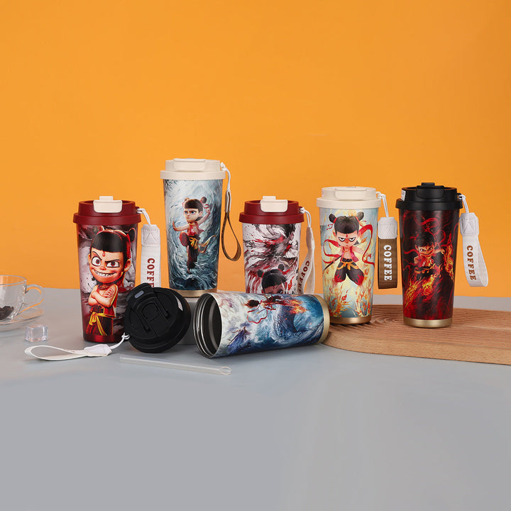 Women's Thermal Mug with Fiery Design Kalsten