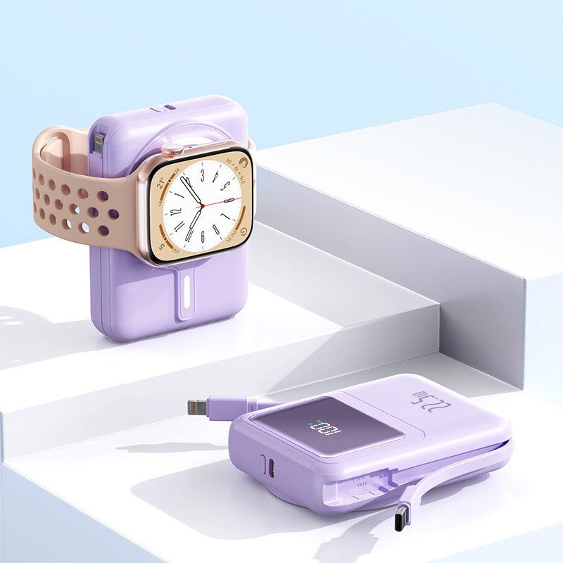 Portable power bank with integrated Apple Watch mounting mechanism and fast charging function Kalsten