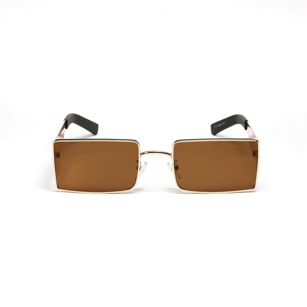 Ladies stylish rectangular sunglasses with modern metal frame Kalsten