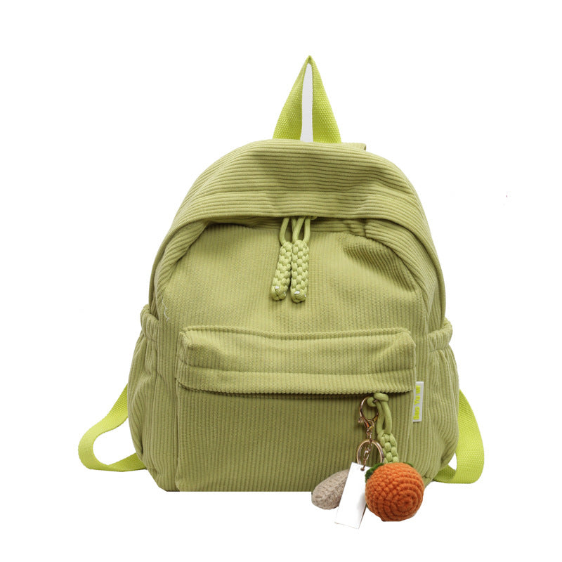Corduroy Casual Mini School Backpack Kalsten