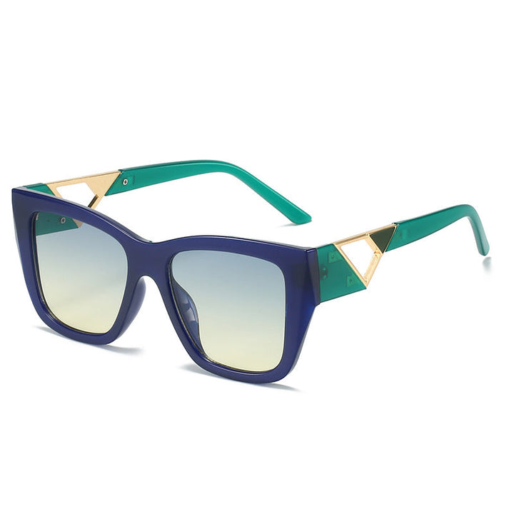 Women's Oversized Sunglasses with Modern Geometric Design and Elegant Metal Accent Kalsten