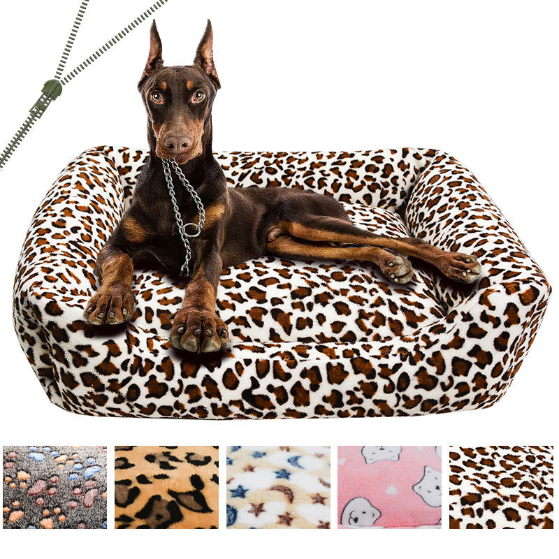 Cozy Velvet Dog Bed