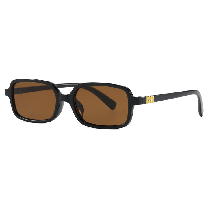 Women's fashionable square glasses with elegant plastic frame and gold accents Kalsten