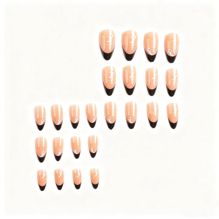 Artistic Ghost-Themed Press-On Nail Tips Kalsten