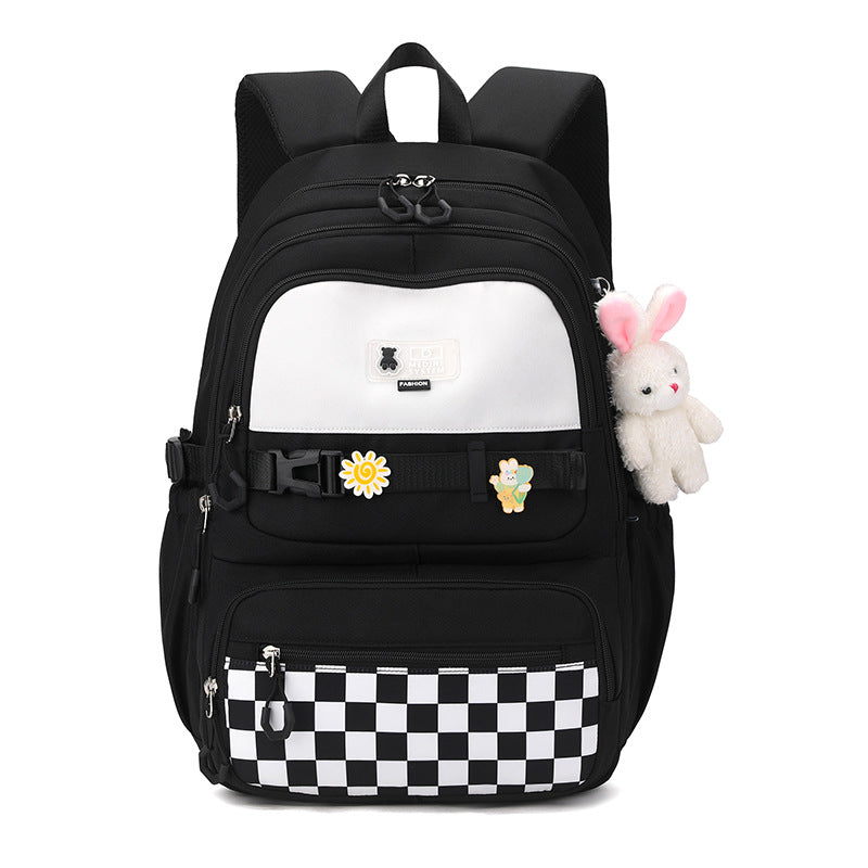 Cute school backpack with playful charms Kalsten