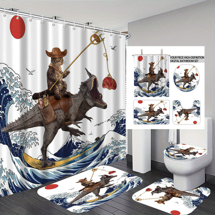 Digital Floral Theme Bathroom Décor Set Kalsten