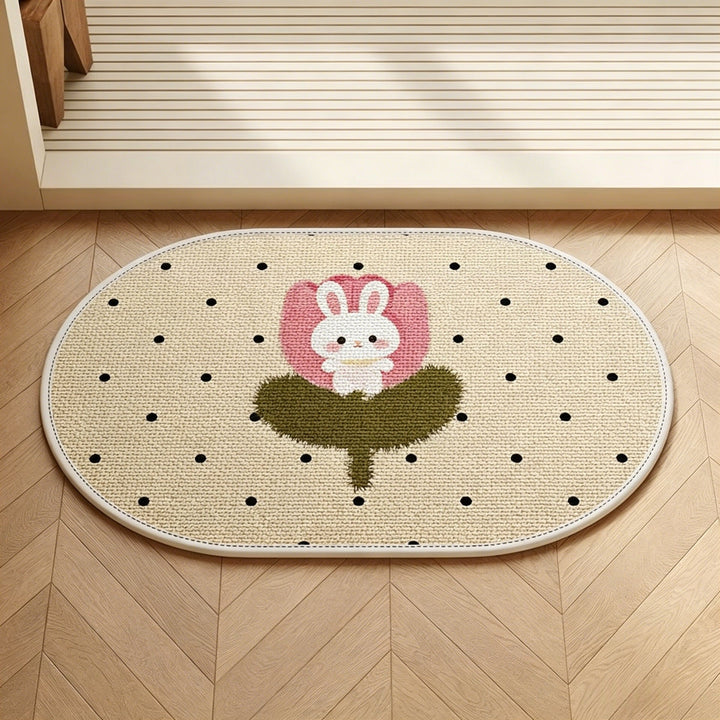 Decorative Bunny-Themed Area Mat Kalsten
