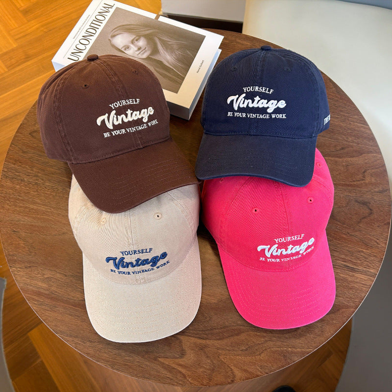 Women's Vintage-Inspired Embroidered Baseball Cap Kalsten