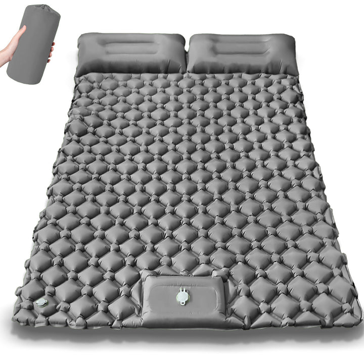 Comfortable double air mattress with integrated pillows Kalsten