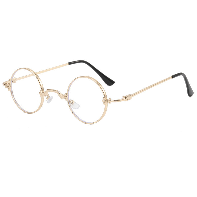 Ladies fashionable round glasses with high-quality metal frame and flexible temples Kalsten