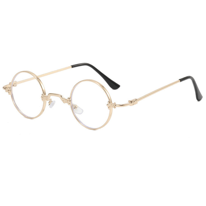 Ladies fashionable round glasses with high-quality metal frame and flexible temples Kalsten