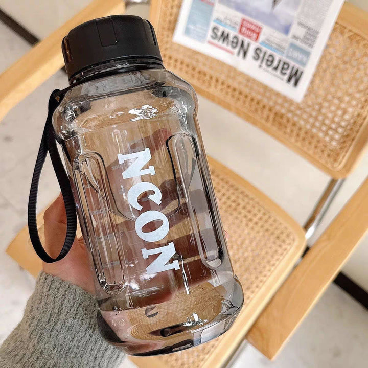 Women Transparent Drinking Bottle with Practical Carrying Handle Kalsten