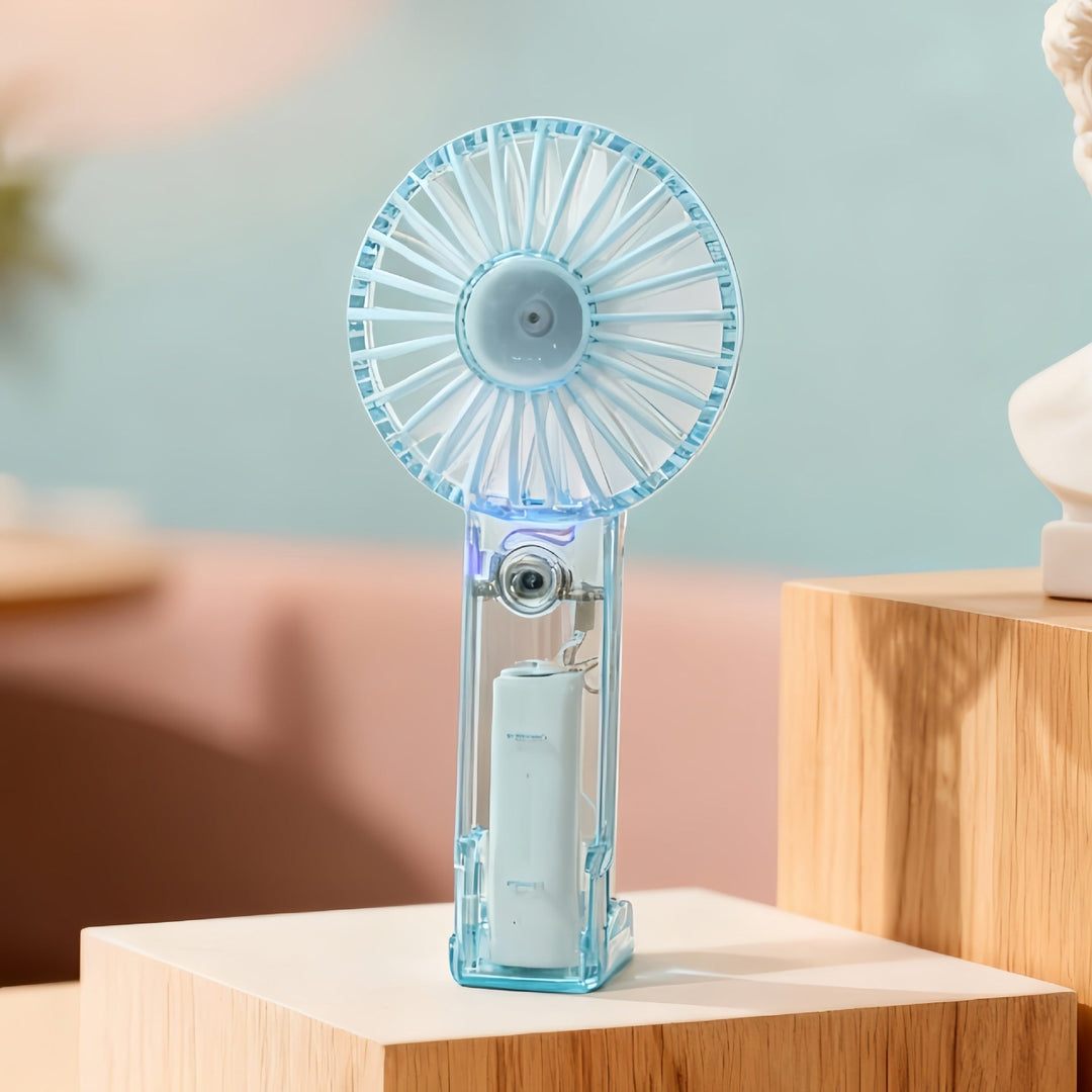 Portable USB table fan with multiple speed settings and LED lighting Kalsten