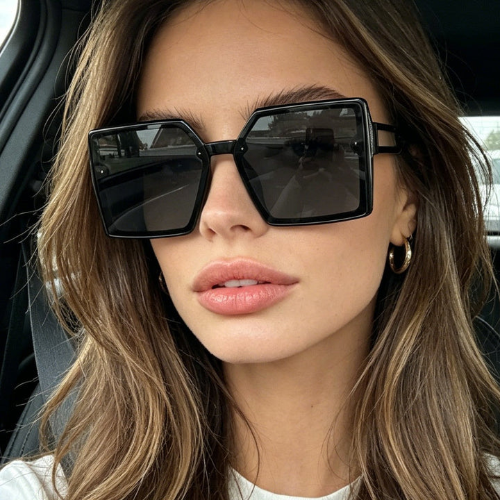 Women's sunglasses with unique square frame and sparkling accent Kalsten
