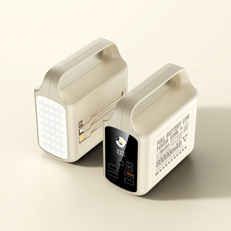 Portable power bank with integrated LED lighting and high capacity Kalsten