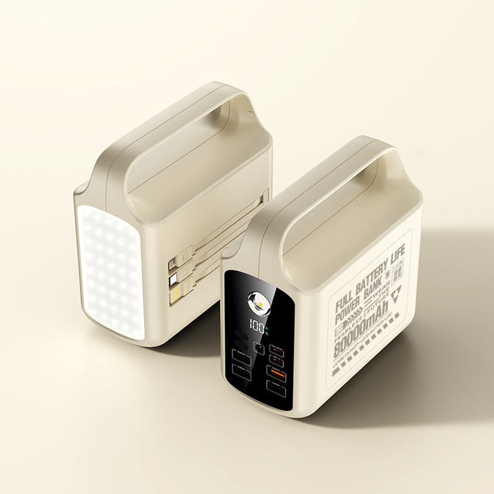 Portable power bank with integrated LED lighting and high capacity Kalsten