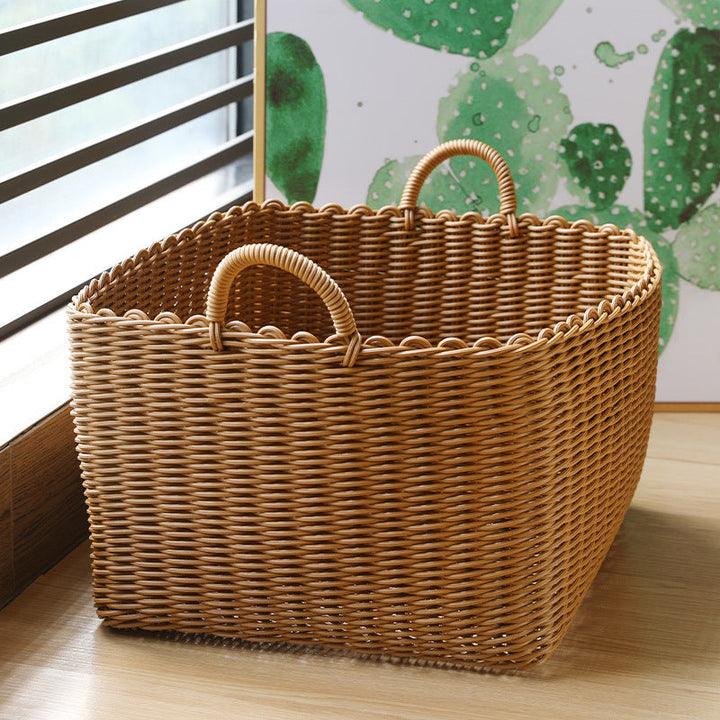 Stylish Woven Storage Basket with Ergonomic Handles Kalsten