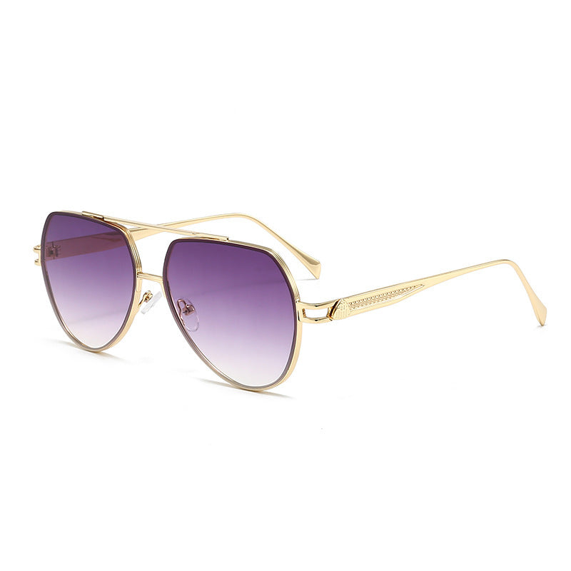 Women's designer sunglasses in a stylish, curved metal frame Kalsten