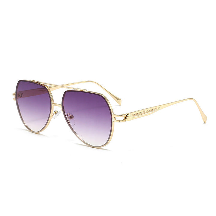 Women's designer sunglasses in a stylish, curved metal frame Kalsten