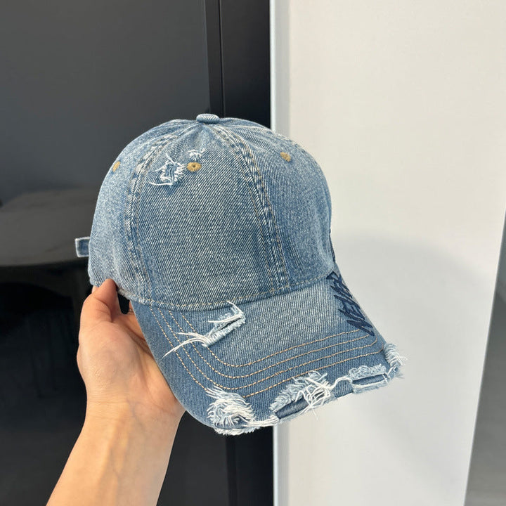 Women's Distressed Denim Baseball Cap Kalsten 1784084111